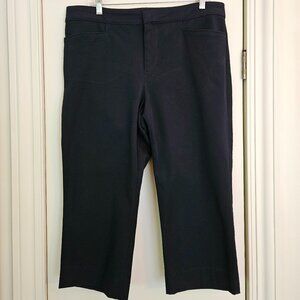 Chaps Black Capri Pants Size 14 Slimming Cotton